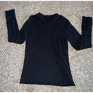 sean john black v neck waffle knit men's‎ top size medium